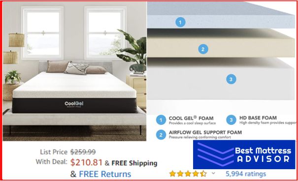 Twin, White Memory Foam