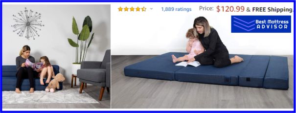 Tri-Fold Folding Mattress and Sofa Bed 