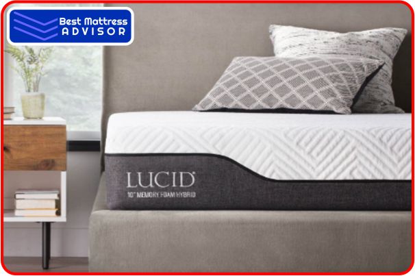 Lucid 10" Hybrid Bamboo-Best Queen Mattress under $500