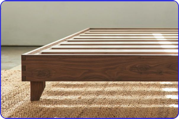 Avocado Green Wood Twin Bed Frame