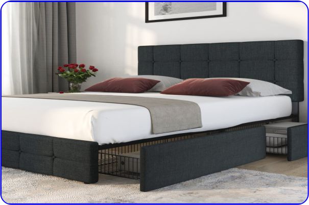 Square Stitched Button Mattress Foundation