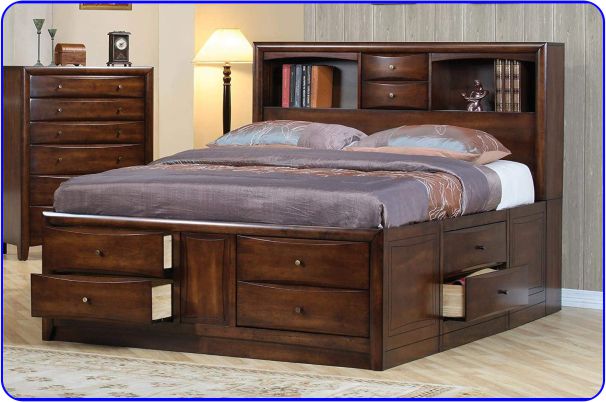 Hillary Eastern King Bookcase Bed