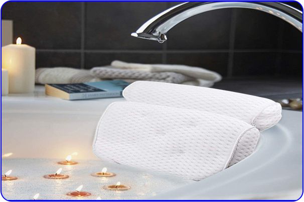 Hot & Cold. Relaxus Comfy Gel Spa Bath Pillow with Suction Cup