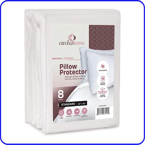 CIRCLESHOME Bulk Pillow Cases with Zipper