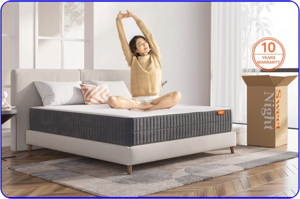 Sweetnight Plush Pillow Top Hybrid Mattress- 16% OFF