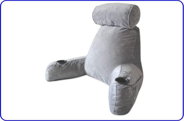 Shredded Memory Foam Reading Pillow with Cup Holders